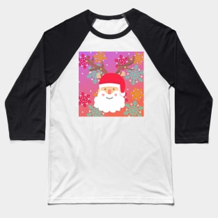 Reindeer Santa Baseball T-Shirt